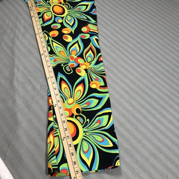 Loudmouth Golf Pants Mens 34x32 Black Multicolor Psychedelic Floral Stretch - Picture 14 of 16